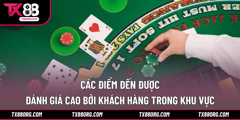 Các điểm đến được đánh giá cao bởi khách hàng trong khu vực