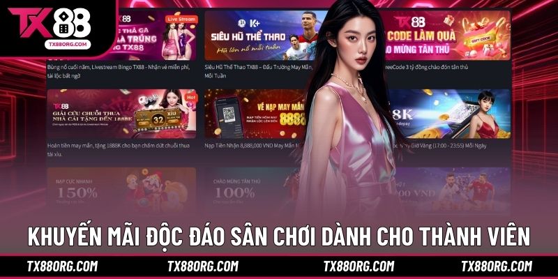 Khuyến mãi độc đáo sân chơi dành cho thành viên