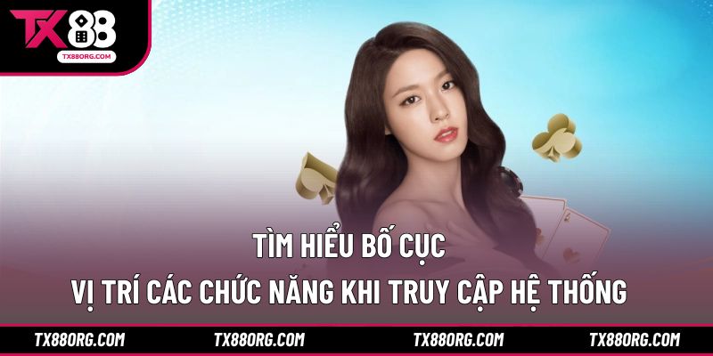 Tìm hiểu bố cục và vị trí các chức năng khi truy cập hệ thống